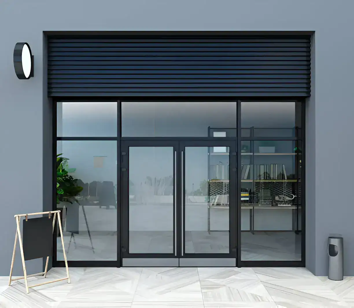 Automatic Commercial Doors providing easy access to retail stores