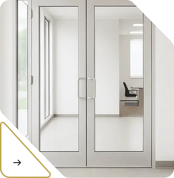 Glass doors and partitions