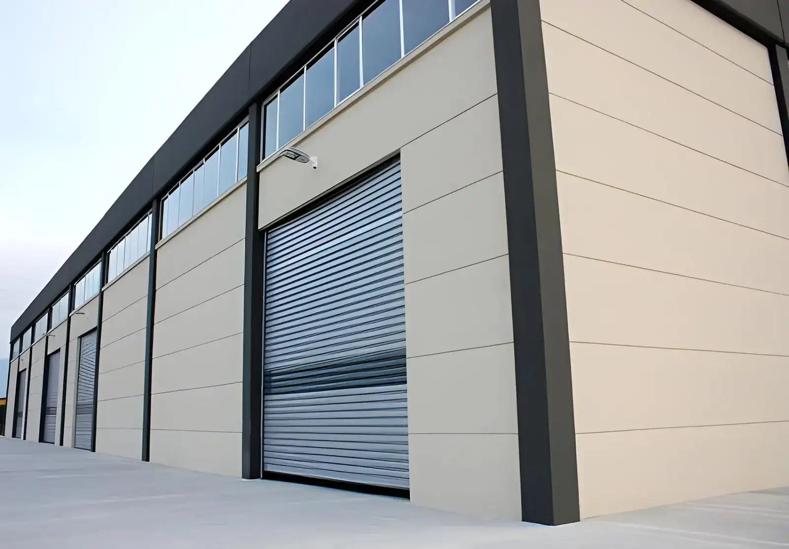 Technician conducting Warehouse Door Repair on warehouse door motor system
